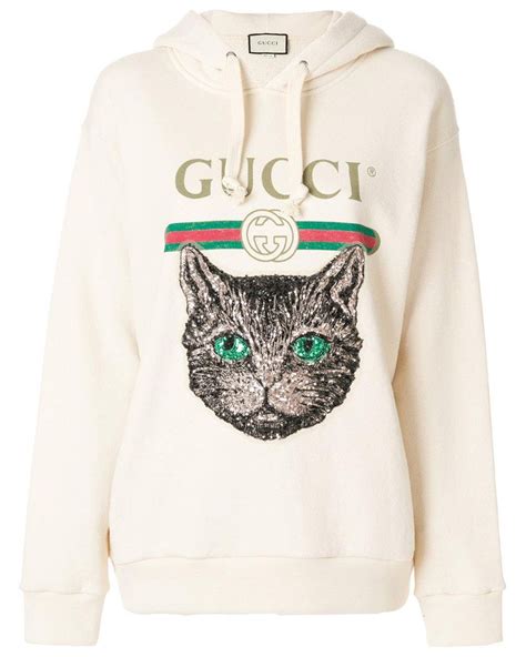 gucci logo with cat hoodie|gucci oversized logo hoodie.